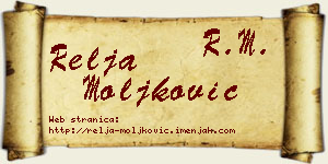 Relja Moljković vizit kartica